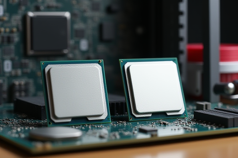 CPU 소켓과 냉각장치를 직접 보여주는 자연스러운 PC 조립 사진 스타일 이미지