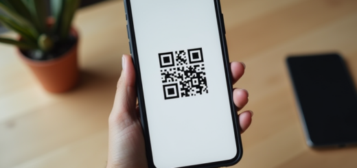 AI 생성 사진풍 이미지: 아이폰 QR 코드 스캔, 링크를 열기 전에 확인할 것